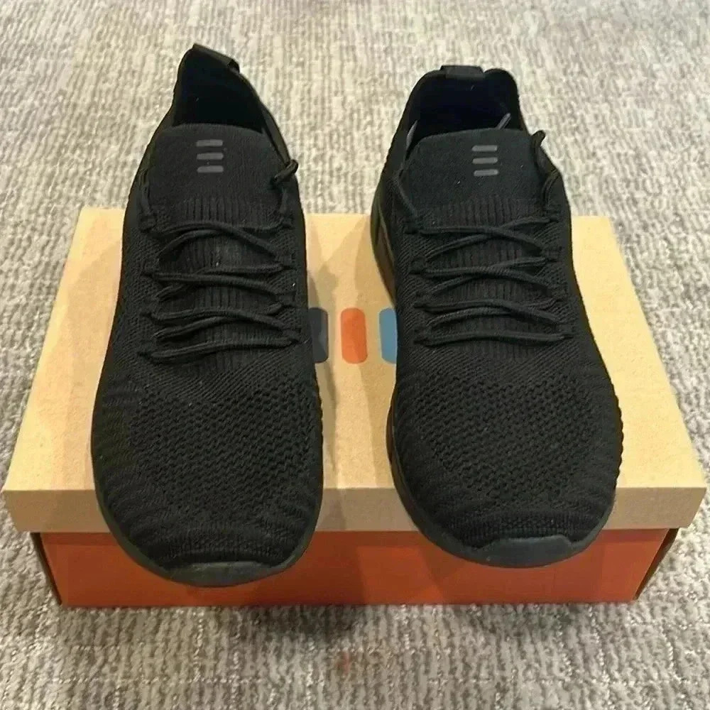 HUHV Tech Knit Recovery Lace-Up Lifestyle Walking and Athletic Shoe - Picture 2 of 7